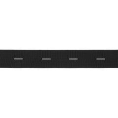 Buttonhole elastic 20-30mm black - 20x2.5m