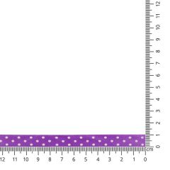 Satin ribbon with spots 10mm - 25m