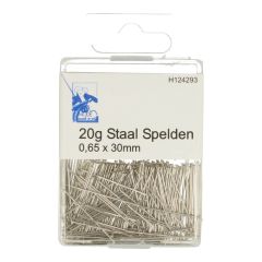 MMJZ Flat-head pins steel 0.65x30mm silver - 5pcs