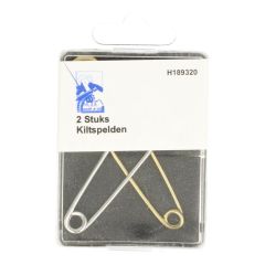 MMJZ Kilt pins silver-gold - 5x2pcs
