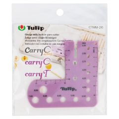 Tulip Gauge with built-in yarn cutter - 1pc