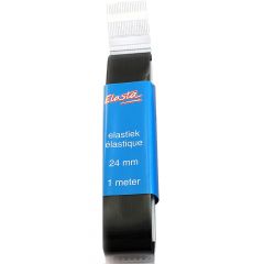Elasta Knit elastic 24mm-1m black - 10 pcs