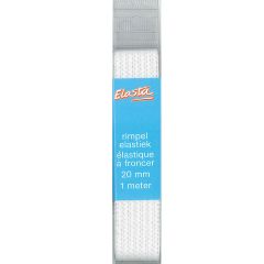 Elasta Shirring elastic 20mm-1m white - 10 pcs