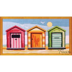 Tissu de Marie Embroidery kit beach houses 53x28cm - 1pc
