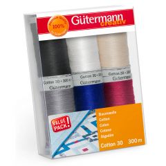Gütermann Sewing thread set Cotton no.30 6x300m - 1pc