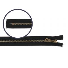 Non-separating zipper 16cm antique - 10pcs - 580