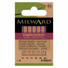 Milward Sewing machine needles embroidery 75-90 - 5x6pcs