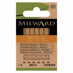 Milward Sewing machine needles metallic 80-12 - 5x6pcs