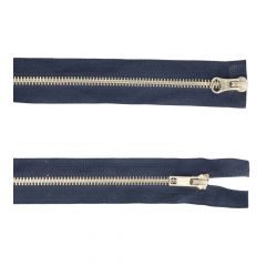 Two-way separating zipper 60cm nickel - 5pcs