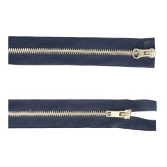 Two-way separating zipper 70cm nickel - 5pcs