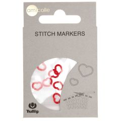 Tulip Stitch markers heart S-XL red - 5pcs