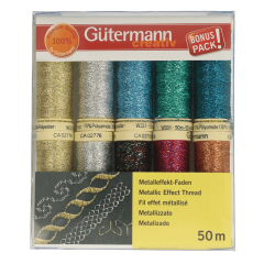 Gütermann Sewing thread set metallic 10x50m - 1pc