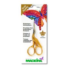 Madeira Embroidery scissors stork gold plated 9cm - 1pc