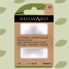 Milward Crewel needles steel - 5x16pcs