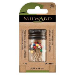 Milward Head pins plastic 0.58x38mm assortment - 5x75pcs