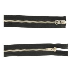 Two-way separating zipper 85cm nickel - 5pcs