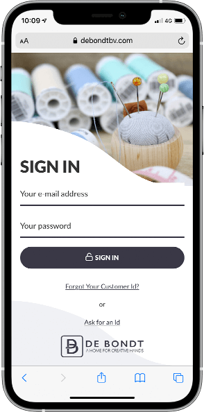 login screen